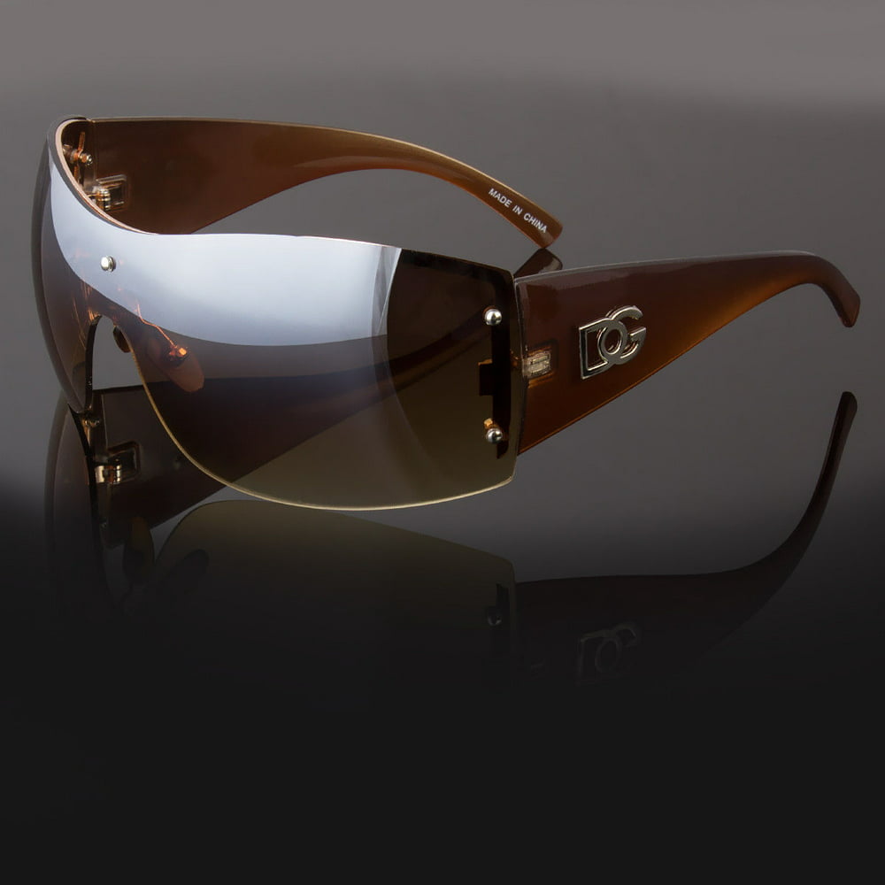 Sunny Shades - DG Eyewear Womens Large Oversized Shield Wrap Sunglasses ...