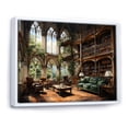 thumbnail image 2 of Designart "Libraries as a Haven for Literature I" Architecture Floater Framed Wall Art Living Room, 2 of 7