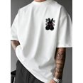 thumbnail image 2 of Men's Dark Rabbit Graphic T Shirt Gothic Streetwear Graffiti Urban Fashion Tee, 2 of 6