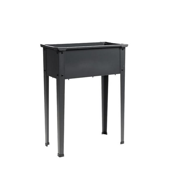 RTS Home Accents 556400120A7981 RTS Home Accents 24' x 12' Aluminum Elevated Planter, Graphite Color