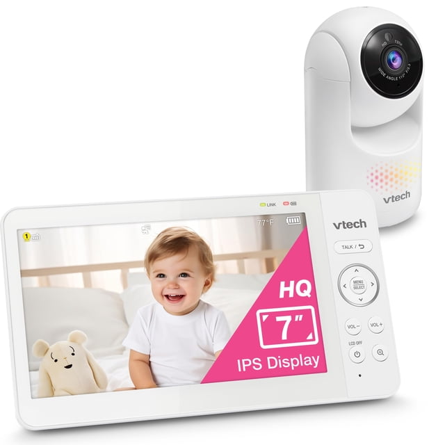 Baby Monitor VTech HQ Max, pantalla mejorada de 7 pulgadas con cámara