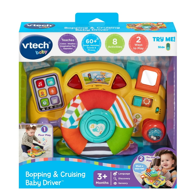 V-Tech Baby Bopping Cruising Baby Driver Toy with Soft Textures