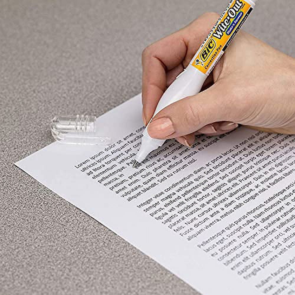 BIC Wite-Out Shake 'n Squeeze Correction Pen, 8 ml, White, 4 Count (WOSQPP418), 2 Pack