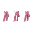 thumbnail image 1 of Sonducket Mujer verano primavera pantalones bolsillos Color sólido largo suelto Casual pierna ancha estirable Vintage Streetwear rosa XXL Type1 NO1, 1 of 6