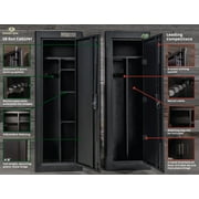 Mossy Oak 18 Gun Security Cabinet, 21-inch x 18-inch x 55 inch, Key Lock, Black