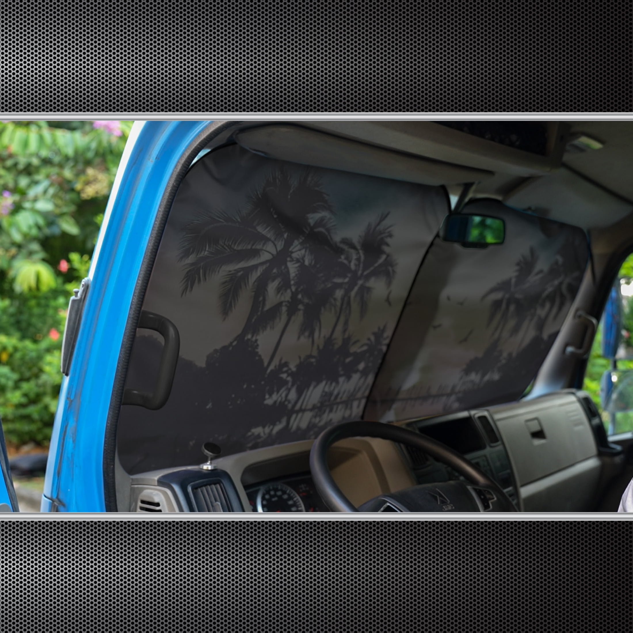 Auto Drive Super Jumbo Tropical Twist Sunshade 2 Counts 31.5" x 38"