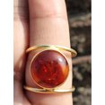 thumbnail image 5 of Amber Gemstone 925 Sterling Silver November Birthstone Solitaire Dignity Ring, 5 of 5