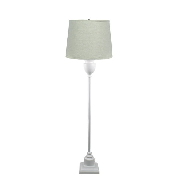 Newport White Floor Lamp With Natural Flax Shade 60 Com Floor Lamp With Natural Flax Shade, Newport Lamp And Shade