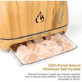 thumbnail image 3 of 2024 3 In 1 Himalayan Salt Rock Aroma Diffuser, Ultrasonic Essential Oil Diffuser, Simulation Flame Humidifier, Coloured Light Mist Diffuser, Wood Gra, 3 of 5