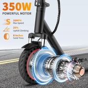 Electric Scooter for Adults, 350W Motor, 19 MPH Max Speed, 21 Miles Long Range, Foldable Electric Kick Scooter with 8.5 Solid Tires, Dual Brakes, LED Display, App Control, UL2272 Certified