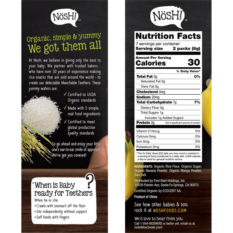 Nosh baby munchables organic teething wafers sales