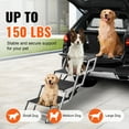 thumbnail image 3 of VEVOR Dog Stair for Cars, Wide 4-step Dog Car Steps, Folding Dog Car Ramp with Nonslip Surface, Portable Pet Steps Lightweight Aluminum for Car, SUV and Truck, Supports up to 150 lbs, 3 of 9