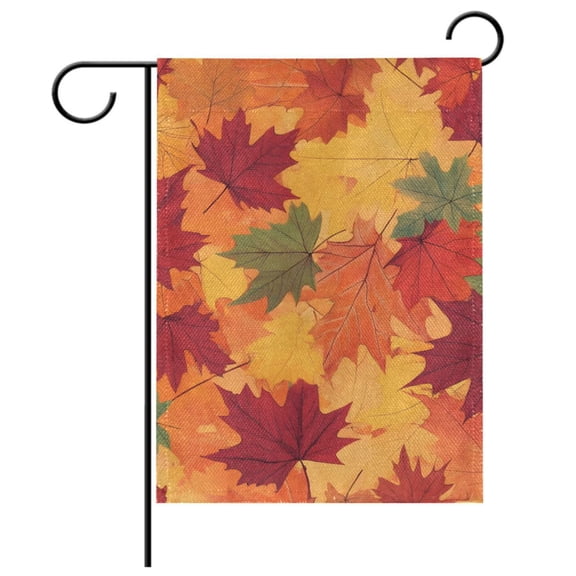 Ryvnso Leaves Fall Pattern Garden Flag 12x18 Inch Double Sided Seasonal Yard Decoration