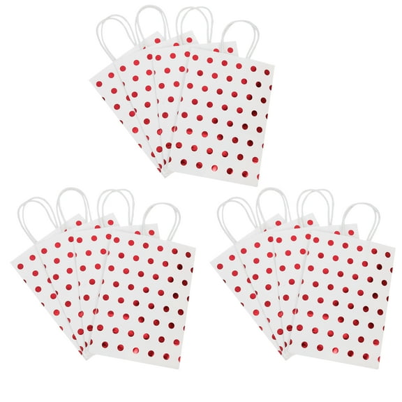 OFFIGAM Large Red Bags 12 Pack - Present Bags for Holidays, Birthdays, and Special Occasions