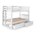 thumbnail image 6 of Bedz King Bunk Beds Twin over Twin Mission Style with End Ladder and 2 Under Bed Drawers, White, 6 of 10