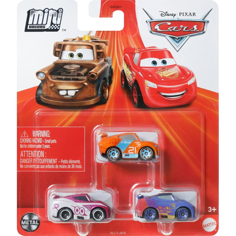 ミニカー DISNEY MOTORS Diecast mini cars Set of 3 Disney Pixar Cars Mini Racers 3 Pack with Unique Die-Cast