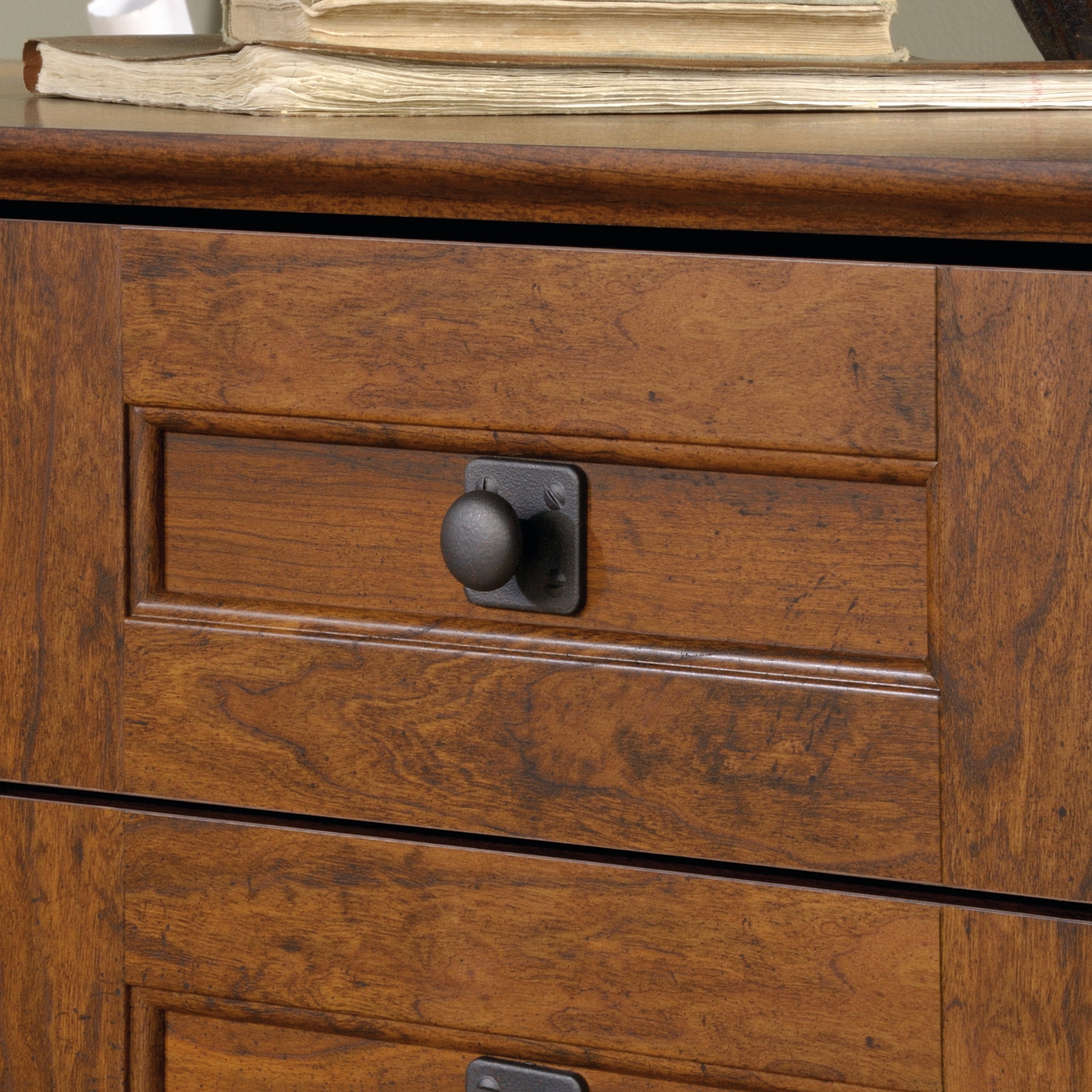Sauder Carson Forge Corner Computer Desk, Washington Cherry Finish