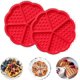 thumbnail image 2 of Molde para hornear gofres de silicona con forma de corazón, 2 uds., molde para magdalenas y panqueques de 5 cavidades, herramienta de decoración para hornear casera DIY Zhivalor MZQ-0782, 2 of 8