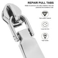 thumbnail image 3 of unbranded 10Ud Zipper Pull Tabs De Aleación Prácticos Y Durables Para Uso DIY En Bolsas Y Ropa Plata, 3 of 8