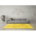 thumbnail image 3 of Ahgly Company Machine Washable Indoor Rectangle Abstract Yellow Modern Area Rugs, 6' x 9', 3 of 4