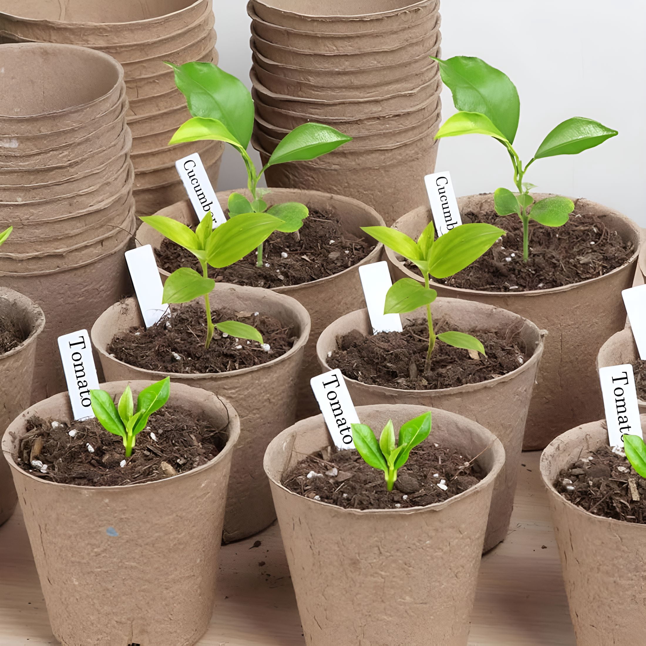 CCOCC 500 Pack Plant Labels, 4 Inch Potted Plant Name Tags Plastic, Seedlings Seed Markers Nursery Plant Stake Tag with Marking Pen for Outdoor Indoor Garden Patio Flower Vegetable, White