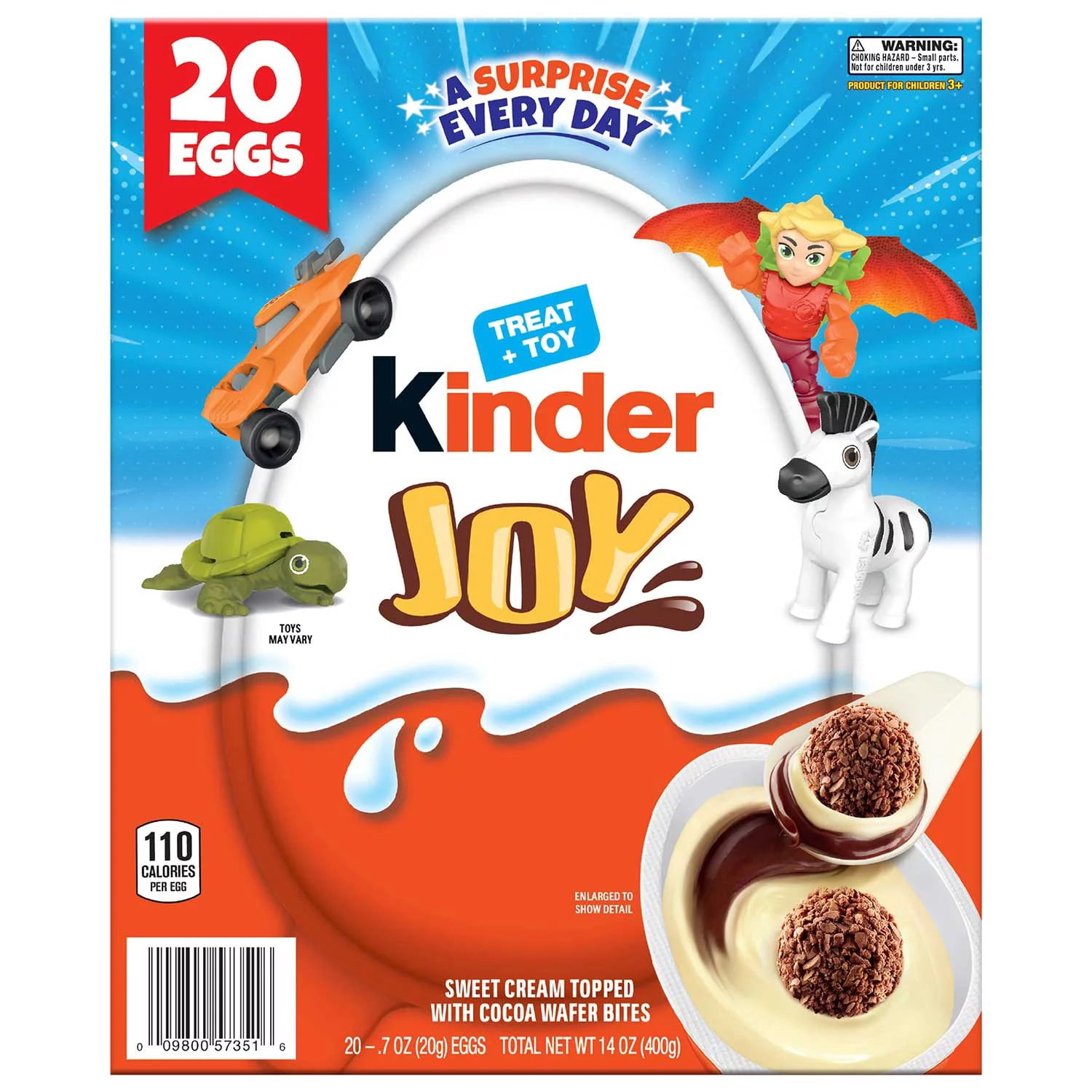 Kinder Joy Everyday White Chocolate Surprise Egg, 0.7 Ounce (Pack of 20)
