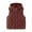 Red, variant on Uaswgudfs ​Women's Autumn/Winter Sleeveless Quilted Vest: Zip/Snap Front w/ Adjustable Hood & Flap Pockets