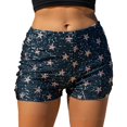 thumbnail image 2 of Letdown Women's Sequin Mini Shorts Stars Sparkly Micro Shorts Y2k Low Rise Rave Outfits Trendy for Club Hot Pants (Blue, M), 2 of 9