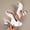 White, variant on Women Plus Size Height Increasing Round Toe Buckle High Heeled Sandals Spring Summer Trendy White
