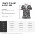 thumbnail image 6 of Wukai Zebra Casual V-Neck Graphic Tees for Women: Lightweight and Breathable Summer Tops with Stylish Design-Large, 6 of 8