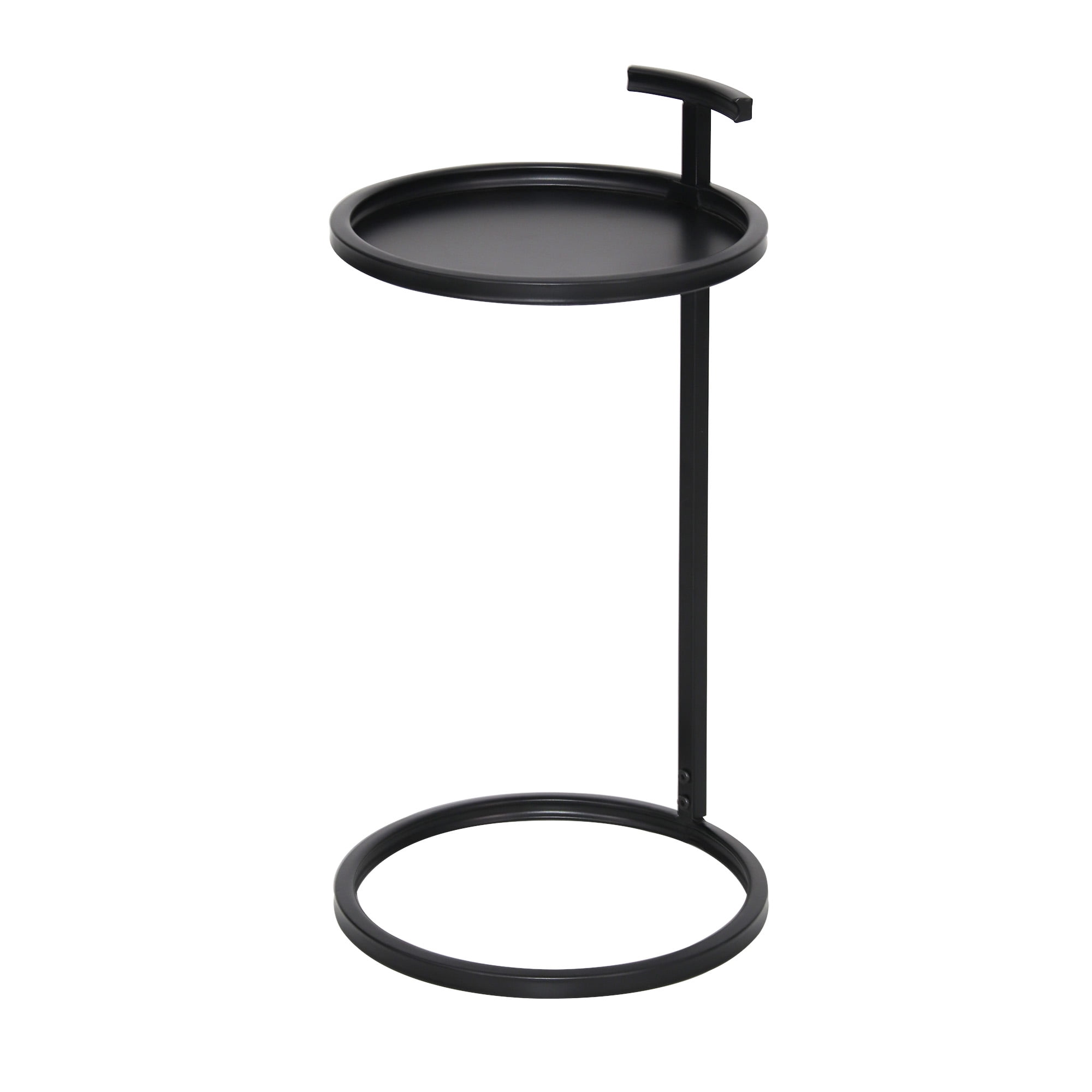 Abble Portable Metal Round C-Table & End Table 12"D x 23.5"H