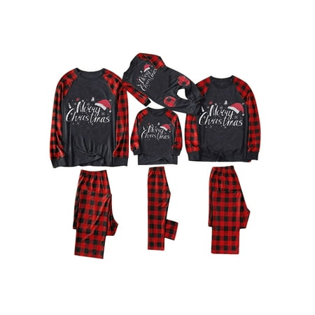 

Asashitenel Christmas Family Matching Pajamas Sets Dad Mom Kid Baby Cartoon Printed Sleepwear Homewear Sets