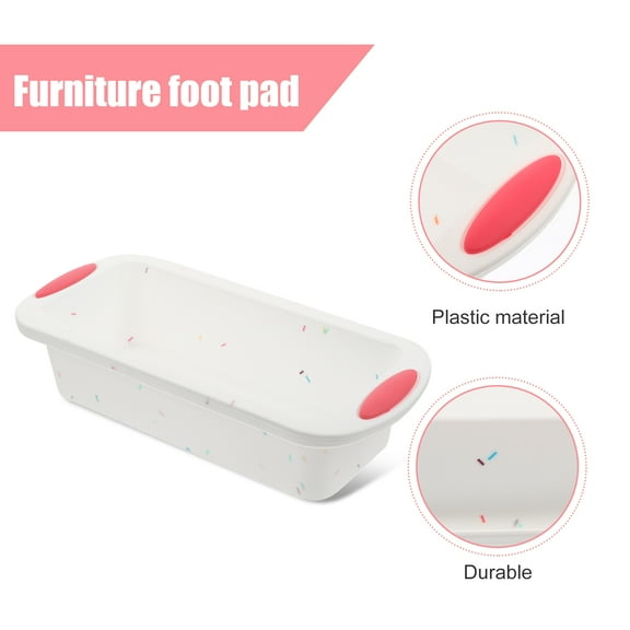 UPOUART White Rectangular Nonstick Silicone Baking Mold Set for Home Baking, Flexible Cake Pan, Oven