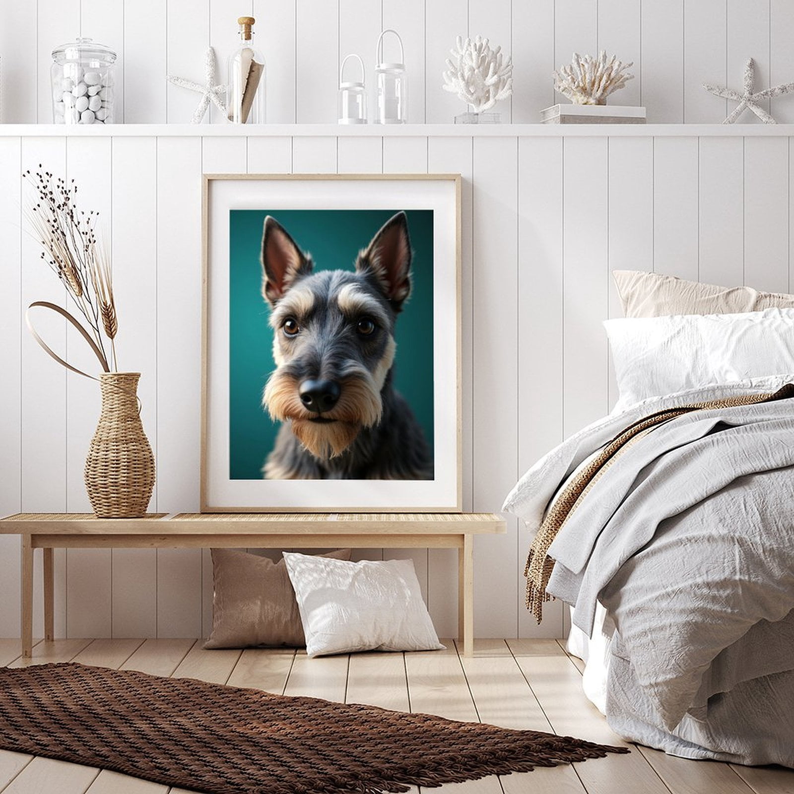 Diamond Art Kit for Adults, Schnauzer Dog Portrait Closeup Diamond Painting for Adults Beginners, DIY Diamond Art Painting Kits, 5D Diamond Painting Crafts for Home Decor 12x16 Frameless