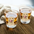 thumbnail image 5 of WIRESTER 1.5oz Crystal Shot Glass for Coffee Beer Wine Whiskey Vodka Milk Water & More - Winking Golden Retriever Dog, 5 of 6