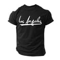 thumbnail image 5 of Leey-World Men's Cotton T-Shirts Oversized Shirt Short Sleeves Streetwear Loose Fit Summer Tee Tops Washed Basic Unisex Shirts Mens Tshirts(Black,M), 5 of 8