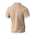 thumbnail image 6 of Color Block Polo Shirts for Men Summer Casual Short Sleeve Textured Collared Slim Fit Work Tshirts Golf Shirt, 6 of 9