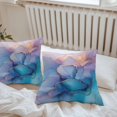 thumbnail image 7 of Waterproof Throw Pillow Covers Set of 2, 18x18 Inch Marble Blue Purple Decorative Pillowcases Outdoor Pillow Slip Cushion Covers Set for Couch Tent Modern Art Ink Painting, 7 of 7