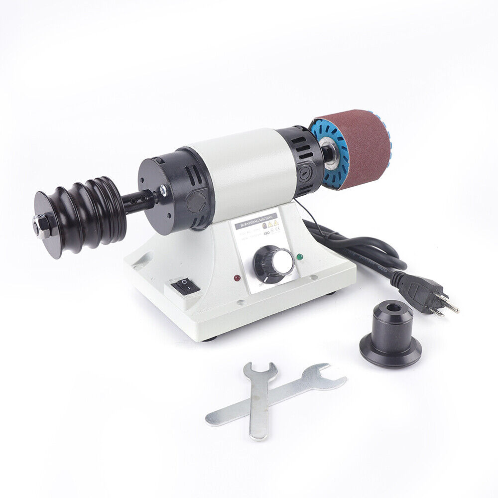 White 350W Leather Polishing Machine, Leather Burnishing Machine, Edge Grinding Machine  Leather Burnishing Machine