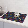 thumbnail image 6 of Sikiie Graffiti Art Dish Drying Mat, Kitchen Counter Mat, Self Drying Mat for Kitchen Counter Dish Drying Pad ,for Dishes, Utensils, Pots and Pans（24" x 18"）, 6 of 7