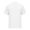thumbnail image 5 of KeShDi Summer Mens Shirts Linen Trendy Men Casual Solid Short Sleeve Stand-up Collar Button Shirt Tops White M, 5 of 6