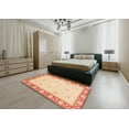 thumbnail image 5 of Ahgly Company Machine Washable Indoor Rectangle Abstract Brown Gold Area Rugs, 7' x 9', 5 of 7