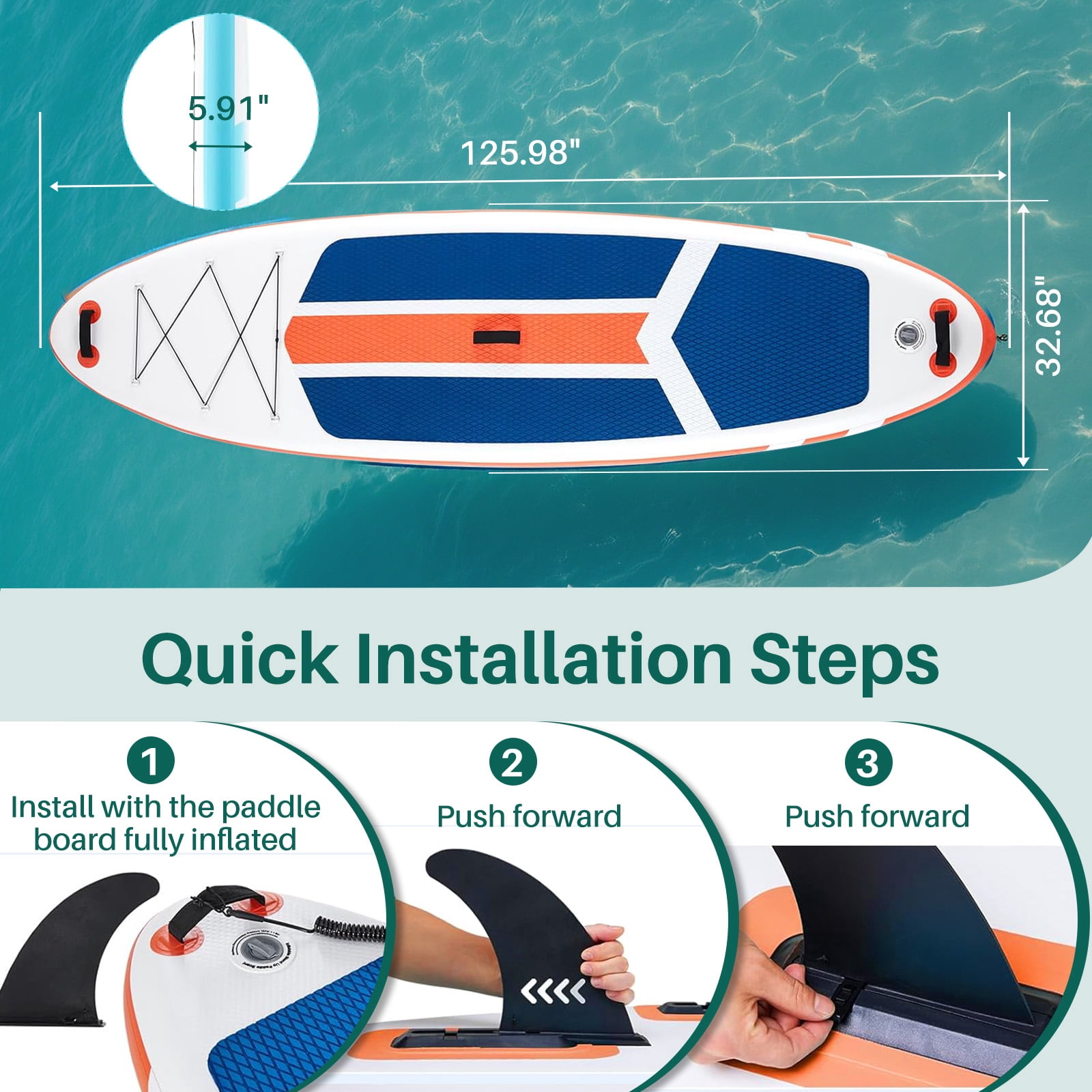 Blorly Paddle Board, Inflatable Stand Up Paddleboard Ultra-Light for Adults, Beginners and Experienced Surfers, Non-Slip, Premium SUP Paddleboard Accessories, Orange