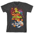 thumbnail image 4 of Space Jam Tune Squad and Monstars Group Art Boy's Charcoal Heather T-shirt, 4 of 5