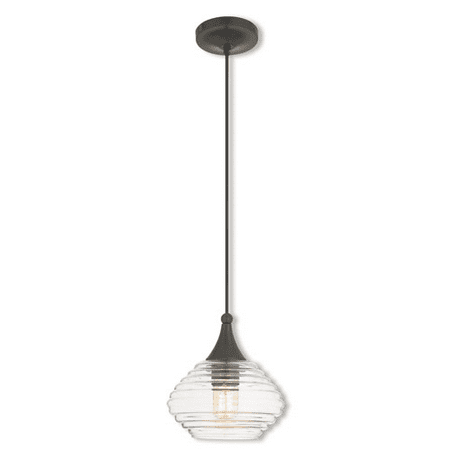 

Mini Pendants 1 Light With Clear Glass English Bronze size 8 in 100 Watts - World of Crystal