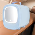 thumbnail image 1 of Refrigerador para automóvil Mini refrigerador, refrigerador pequeño para el cuidado de la piel, portátil, refrigerador de maquillaje para belleza, Uso del coche azul, 1 of 8