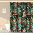 thumbnail image 3 of Bohemian Mandala Exotic Floral Shower Curtains Vintage Colorful Paisley Chic Print Design Shower Curtain for Modern Aesthetics Bathroom Decor Waterproof Sets with Hooks, 72x72 Inch, 3 of 6