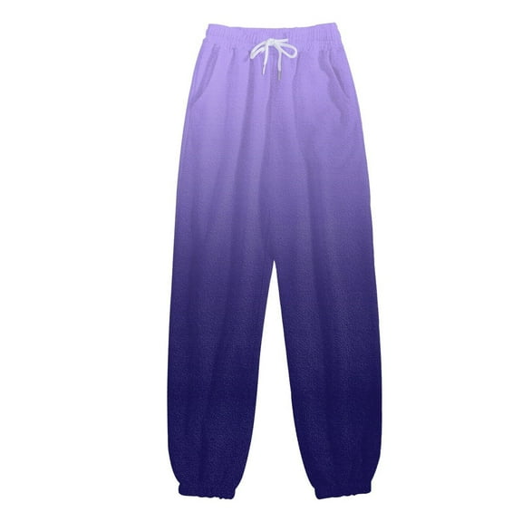 Summer Saving Clearance AXXD Purple Pants for Women Clearance $5 Summer High Waist Workout Casual Loose Sports Sweatpants Ankle Banded Trousers Gradient Pants Mother's Day
