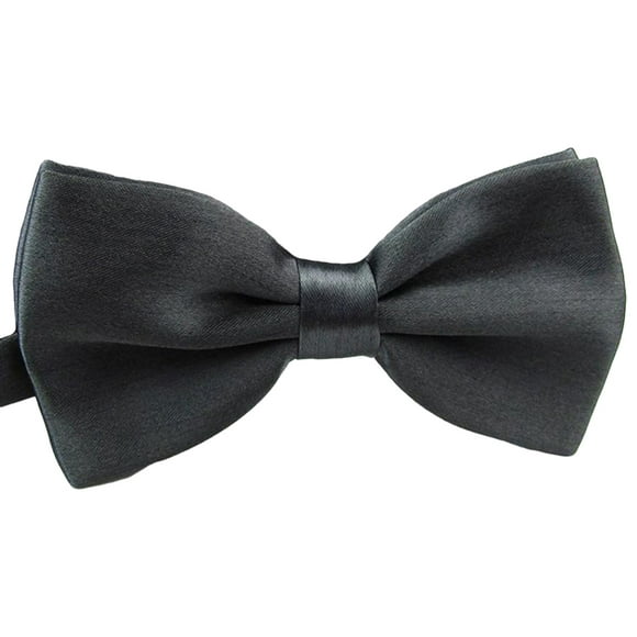 Trayknick Men Tie Bow Smooth Solid Color Adjustable Lightweight Korean Style Wedding Tie for Party Banquet Prom