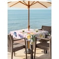 thumbnail image 3 of Outdoor Tablecloth with Umbrella Hole for Patio/Picnic/Party/Camping, Wildflowers Waterproof Table Cloth Square Cover Washable, Spring Watercolor Tulip Floral Leaf Pink Plaid (60"x 60"), 3 of 8